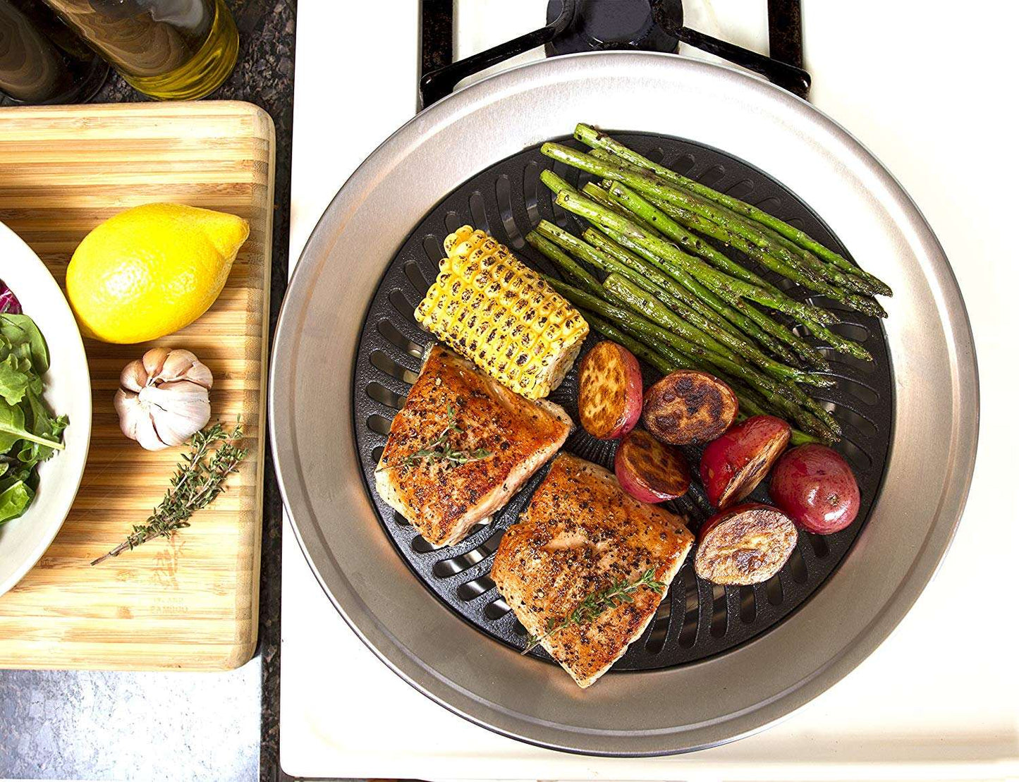 Go Go Smokeless Non-Stick Barbecue Grill For Indoors And Outdoors by VistaShops