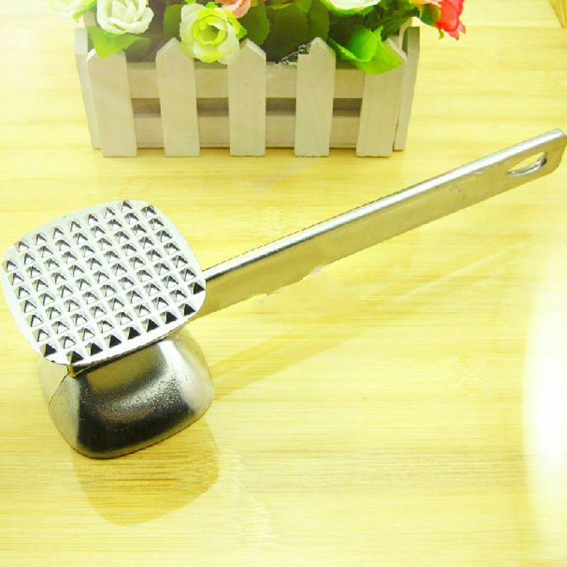 Stainless Steel Aluminium Double Side Beaf Steak Mallet Meat Tenderizer Hammer 2 by Plugsus Home Furniture - mainegrillingproducts