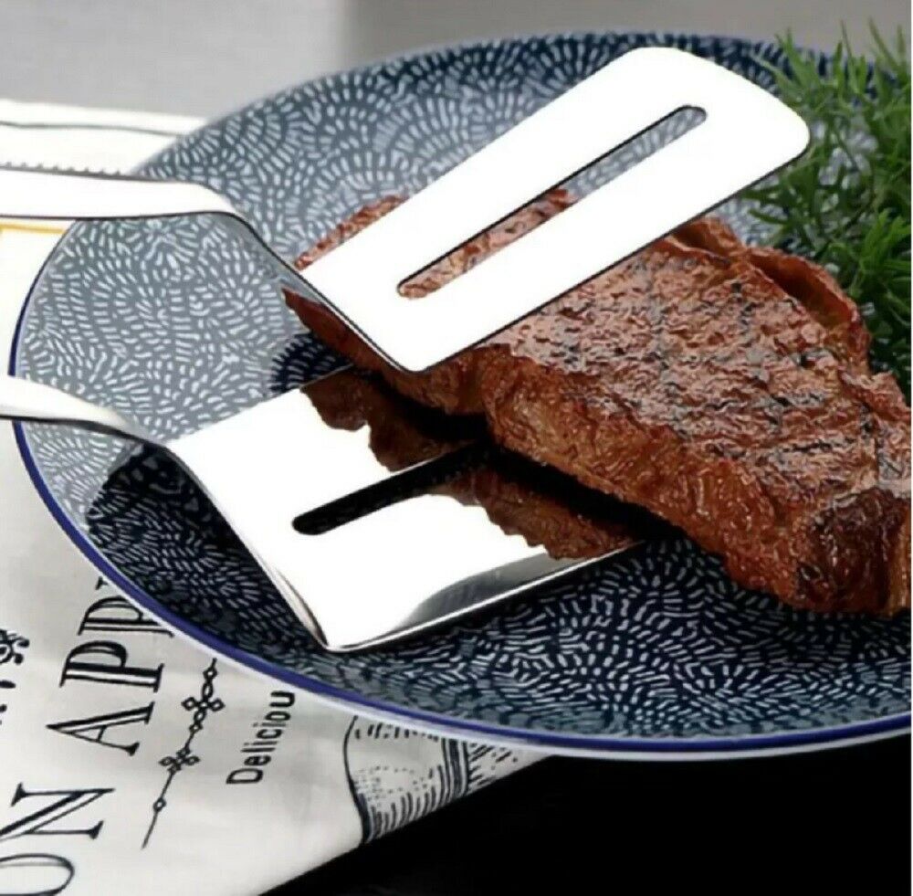 Stainless Steel Steak Clamp Food Bread Meat Clip Tongs BBQ Kitchen Cooking Tool by Plugsus Home Furniture - mainegrillingproducts