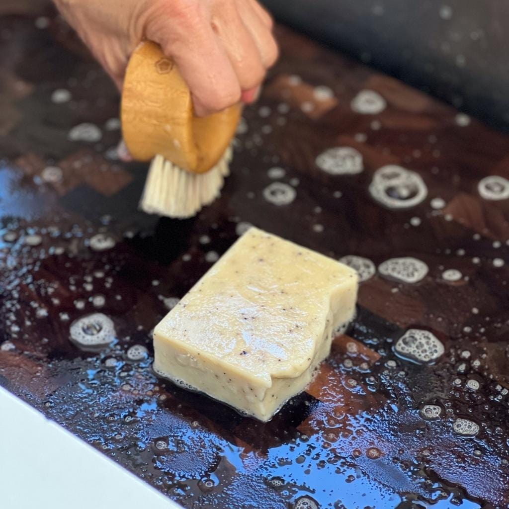Cutting Board, Cast Iron & Hand Soap by Virginia Boys Kitchens - mainegrillingproducts