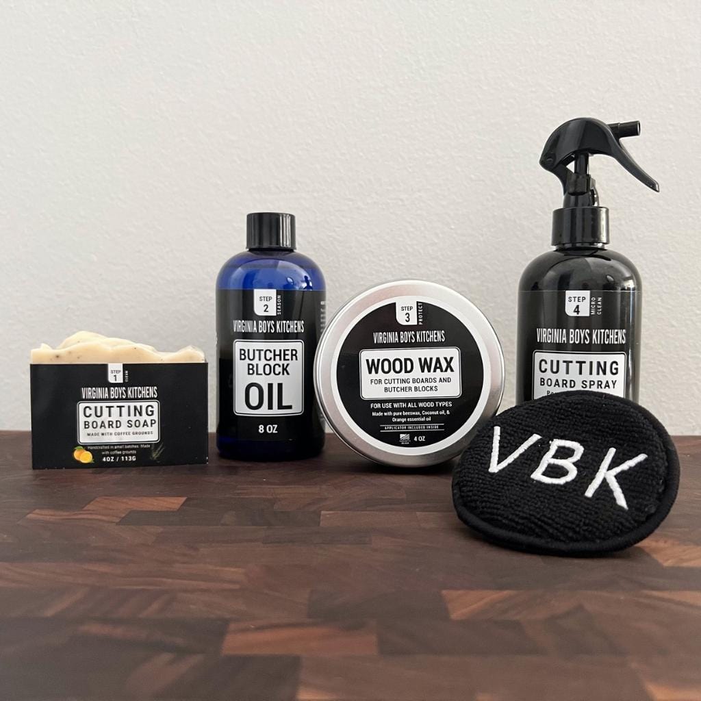 Cutting Board, Cast Iron & Hand Soap by Virginia Boys Kitchens - mainegrillingproducts