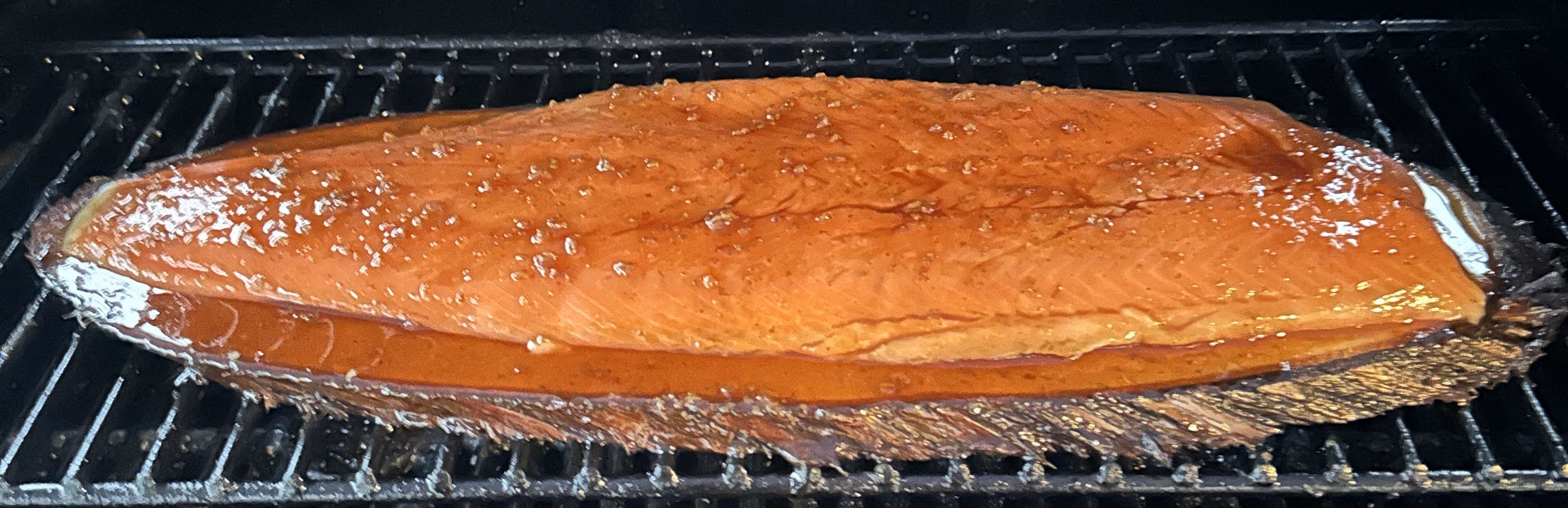 How to smoke a steelhead trout fillet with a maple teriyaki glaze on a ...