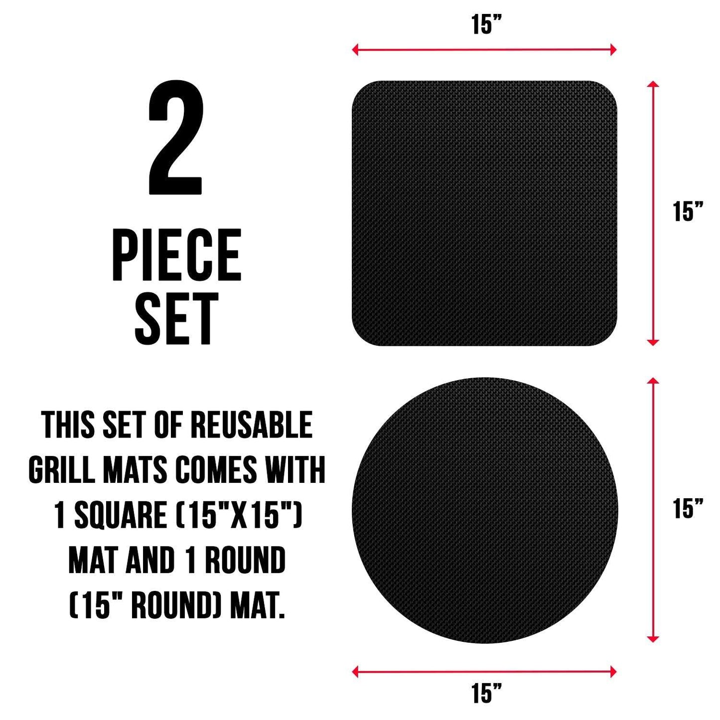 GrillMat (2 pack) by Grillight.com