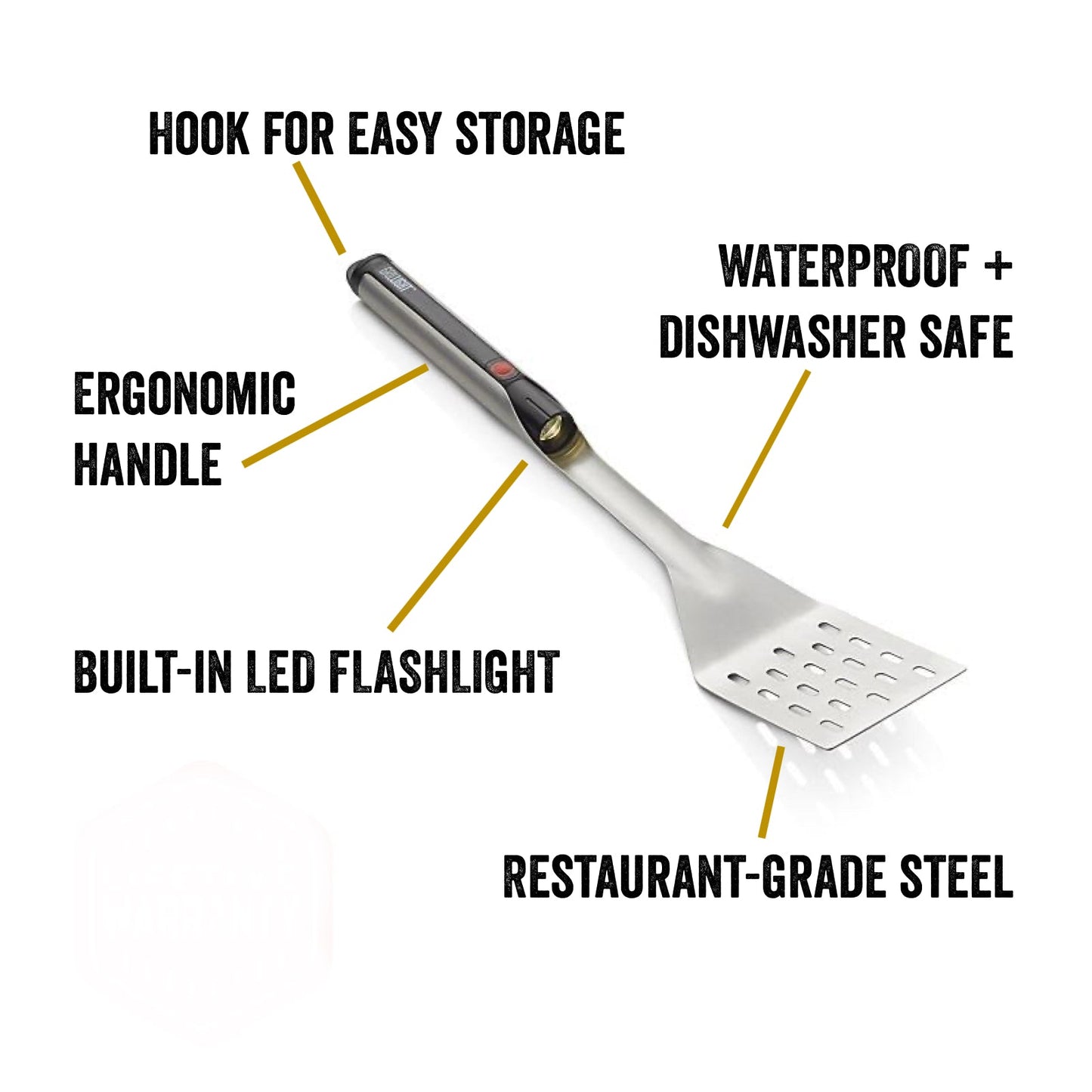 Grillight 2-Piece Gift Set - LED Spatula & Smart Tongs Combo by Grillight.com - mainegrillingproducts