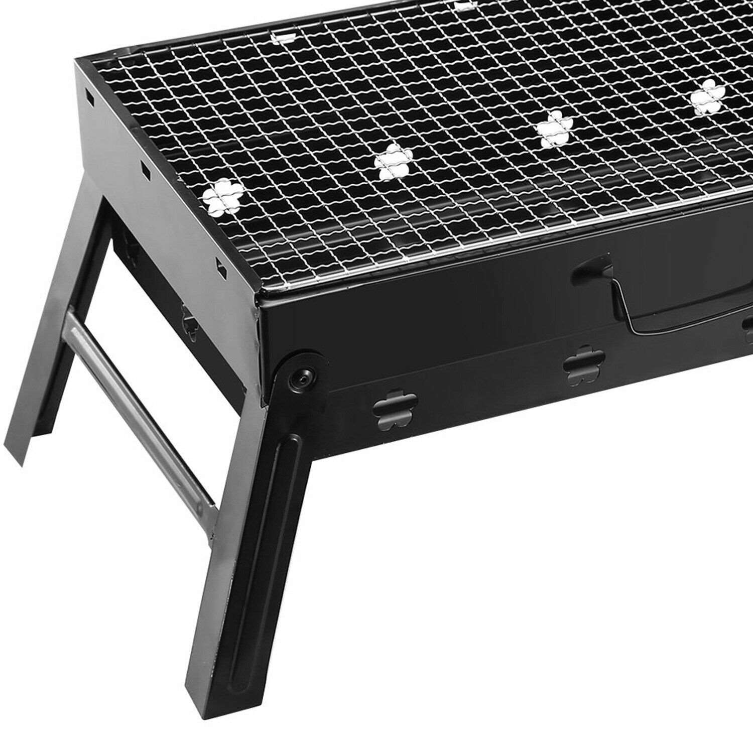 BBQ Barbecue Grill Large Folding Portable Charcoal Stove Camping Garden Barbecue by Plugsus Home Furniture