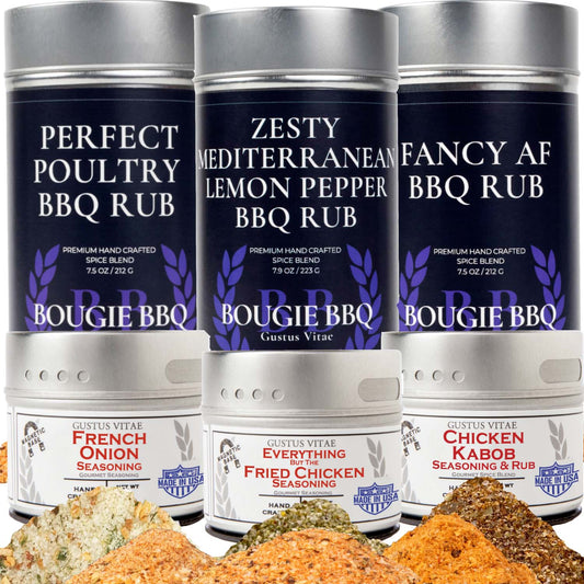 Perfect For Poultry | Complete 6 Pack Collection | Gourmet Seasonings and Rubs For Chicken, Duck, Turkey, and Wild Game by Gustus Vitae - mainegrillingproducts