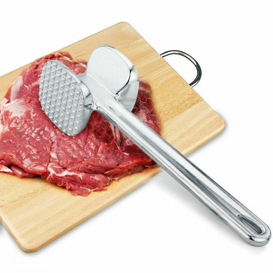 Stainless Steel Aluminium Double Side Beaf Steak Mallet Meat Tenderizer Hammer 2 by Plugsus Home Furniture - mainegrillingproducts