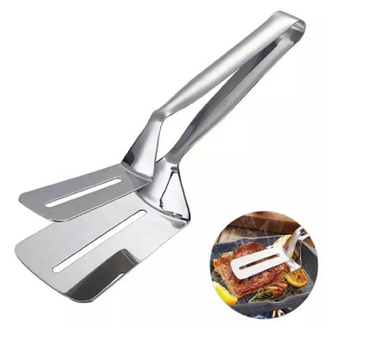 Stainless Steel Steak Clamp Food Bread Meat Clip Tongs BBQ Kitchen Cooking Tool by Plugsus Home Furniture - mainegrillingproducts