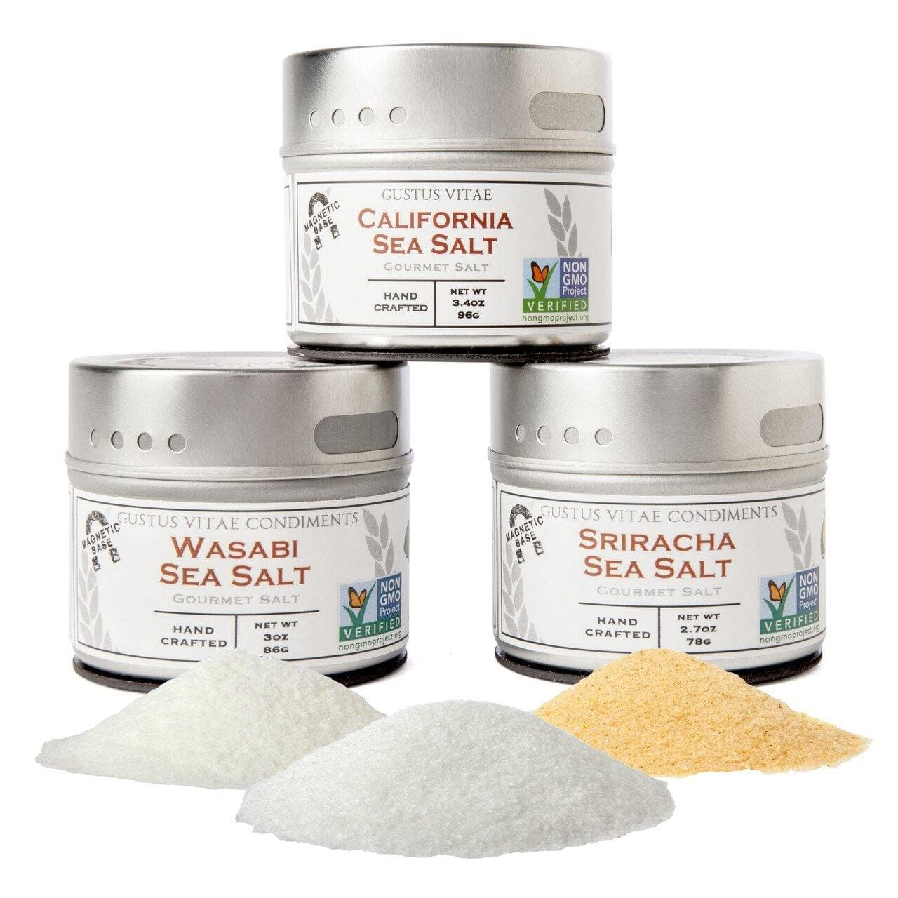 Sushi Night Sea Salts - 3 Tins by Gustus Vitae - mainegrillingproducts